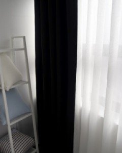 [방염커튼] 봉쥬르 암막커튼_블랙