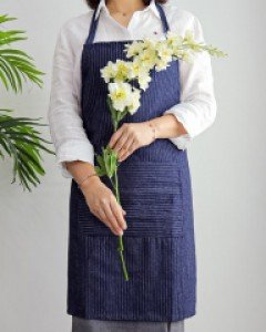 [당일배송(12시이전)] 마론 스트라이프 앞치마_블루
