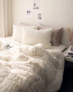 폴라 밍크극세사 차렵이불세트 SS/Qsize_아이보리