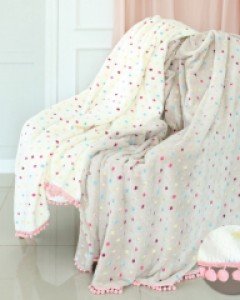 컬러 도트 봉봉 블랭킷 담요_2color