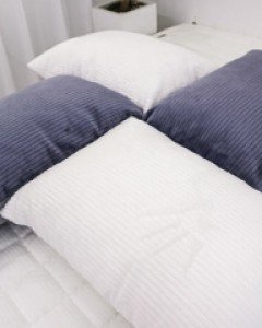 스테레오 착번아웃 밍크 극세사 베개커버_2color