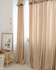 줄리 블랙엣지 프릴커튼_베이지