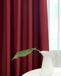 데일리 기본 암막커튼_와인