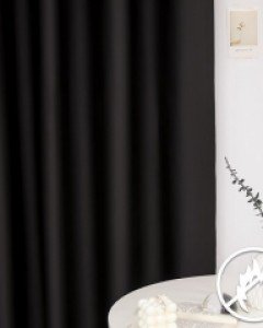 데일리 기본 암막 방염커튼_블랙