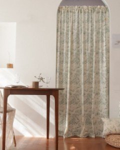 뜨왈 내추럴 광목 가리개커튼_그린