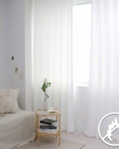 플리즈 형상기억 암막 방염커튼_화이트