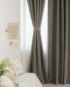 보니 이음선없는 완벽차단 100% 암막커튼_브라운