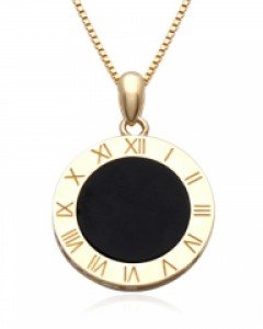 14K/18K 20mm 로마닉 블랙오닉스 목걸이 N05-86 [B5]