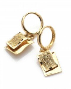 14K/18K 비르고 더블스퀘어 원터치 귀걸이 E14-48