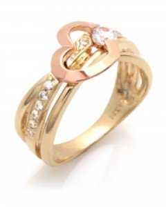 14k/18k 헤비안 하트라인 애끼반지 R04-10