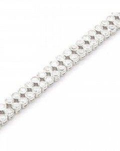 실버 더블 다미랑 팔찌 B01-253