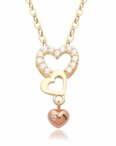 14k/18k 티모프 트리플 하트 목걸이 N11-74 [M2]