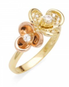 14k/18k 투톤 더블플라워 반지 R04-69