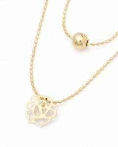 14k 투라인 로즈라인 드라마 목걸이 N12-02