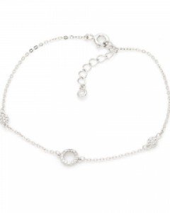 실버 써클라인 큐포인 팔찌 B01-327