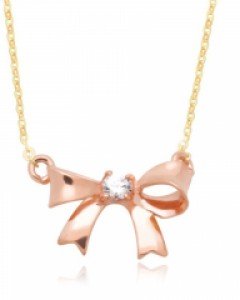 14k 큐리본 라라 목걸이 N12-96 [T1]