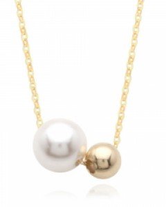 14K 티니 스와&볼 목걸이 N13-23 [T1]