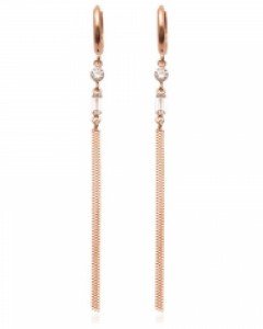 14K/18K 롱라인 테파큐 원터치 귀걸이 E23-63