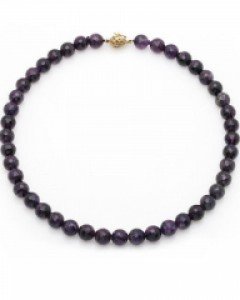 14K 천연자수정 10mm 커팅볼 목걸이 N13-97