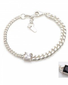 실버 언발사슬 스퀘어 큐 팔찌 B01-436 (택1)