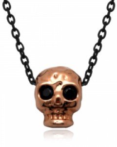 14K 블랙 스컬 목걸이 N13-98 [K3]