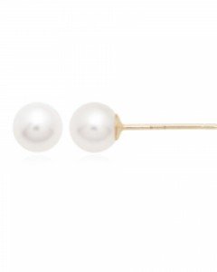 14K 담수진주 6mm 침형 귀걸이 E23-69