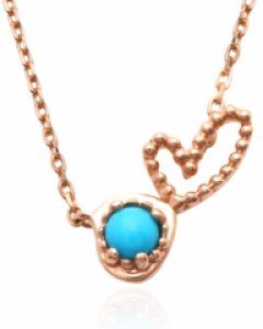 14K/18K 엠보하트 터키석 목걸이 N14-75 (천연석)