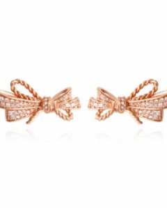 14K/18K 버터플 리본 침형 귀걸이 E24-54