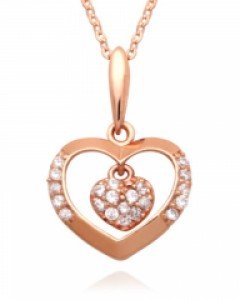 14K/18K 도린 더블 오픈하트 목걸이 N15-30 [S2]