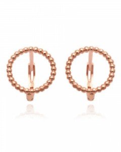 14K/18K 엠보 오픈써클 원터치 귀걸이 E24-85