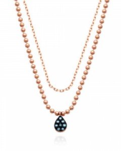 14K/18K 블루다이아몬드 티어드롭 투라인 목걸이 N15-44