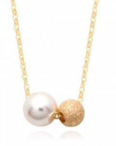 14K 티니 스와&스지볼 목걸이 N15-72 [T1]