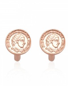 14K/18K 럭키 엘로이 코인 원터치 귀걸이 E25-12