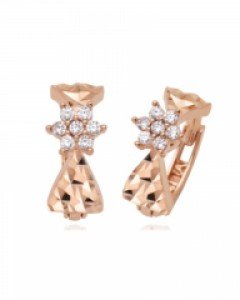 14K/18K 리본 컷팅 원터치 귀걸이 E25-87