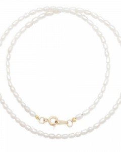 14K 밥풀떼기 진주 비드 목걸이 N17-56