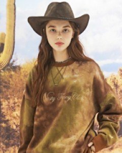 [NF] TIE DYE SWEATSHIRT (BROWN)(20FW-F577)