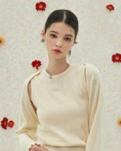 [NF] FLUTED BOLERO SET-UP (CREAM)_F22QB402