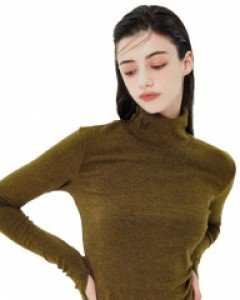 [NF] FANCY HAND WARMER TURTLENECK TEE (GREEN)_F21ZB209