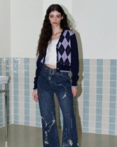 [NF] BELT POINT DENIM PANTS (DEEP BLUE)_F22ZC830