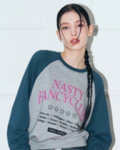 [NF] HELLO WORLD CROP SWEATSHIRT (BLUE)_F22ZB342