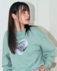 [NF] TO HEART CROP SWEATSHIRT (MINT)_F22ZB341