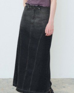 [NF] HEATH DENIM LONG SKIRT (BLACK)_F23QD837