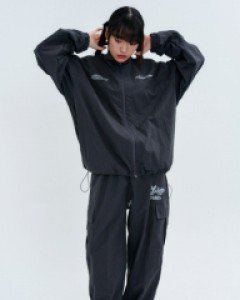 [PPG X FANCY] BUBBLY NYLON WINDBREAKER SET-UP (CHARCOAL)_F23PG1004X1015