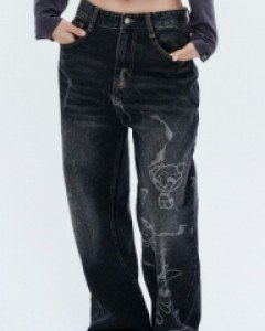 [PPG X FANCY] PURITY WIDE DENIM PANTS (BLACK)_F23PG1017