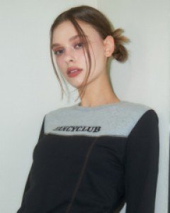 [NF] TURNING CLASSIC STITCH CROP TEE (BLACK)_F23QZ256