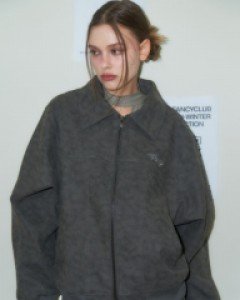 [NF] HIDE STITCH LEATHER JACKET (GRAY)_F23ZA938