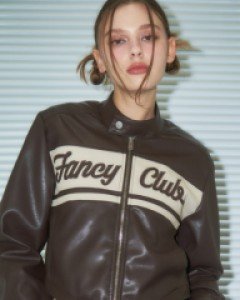 [NF] BIKE CROP LEATHER JACKET (BROWN)_F23ZA931