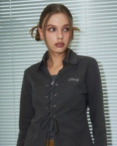 [10/27 예약배송][NF] WESTERN EYELET SHIRT (CHARCOAL)_F23QZ258