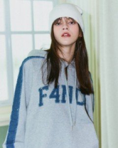 [NF] F4NCY DENIM PATCH HOODIE (LIGHT MELANGE)_F23ZB265