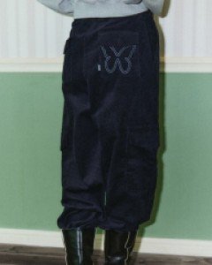 [NF] CORDUROY CARGO STRING PANTS (NAVY)_F23ZC861